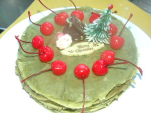 抹茶のミルクレープ