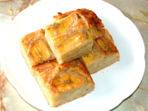 バナナのスクエアケーキ