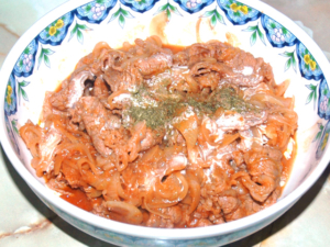 ビーフストロガノフ風炒め