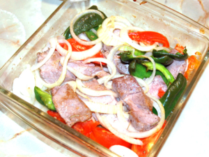 豚ロースと野菜のステーキ風