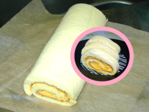 南瓜のシフォンロールケーキ