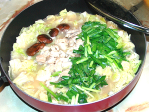 野菜たっぷりのもつ鍋