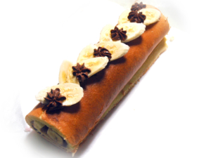しっとりチョコバナナロールケーキ