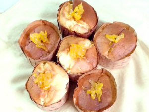 柚子ジャムのシフォンカップケーキ