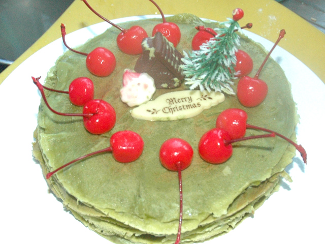 抹茶のミルクレープ