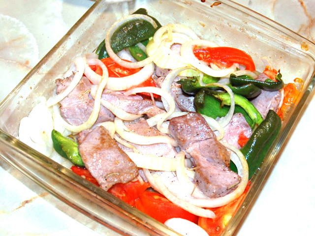 豚ロースと野菜のステーキ風