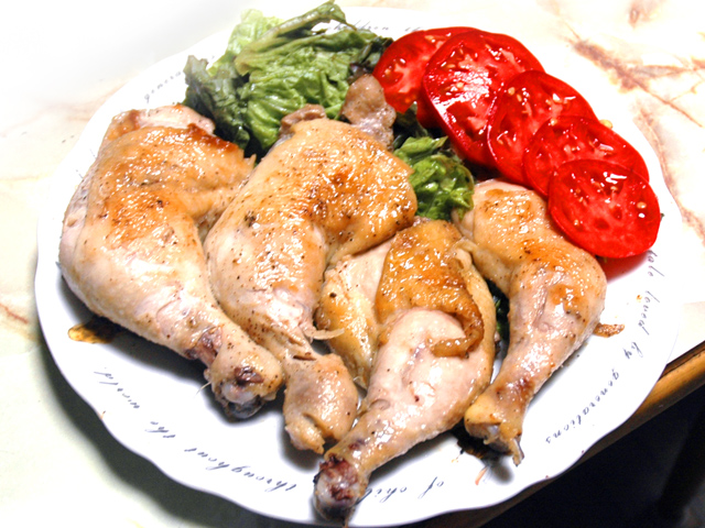 フライパンで手軽にローストチキン