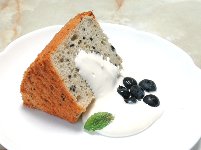 ブルーベリー入りのシフォン