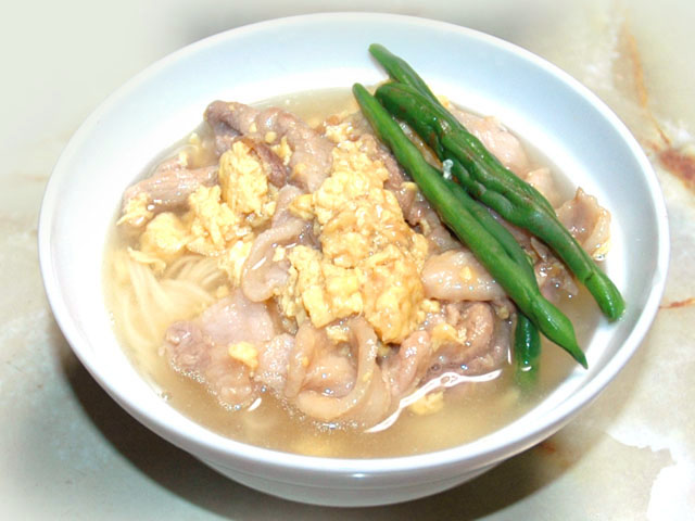 豚こまと卵のあんかけにゅうめん