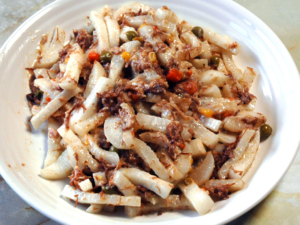 大根とツナとコンビのマヨ炒め