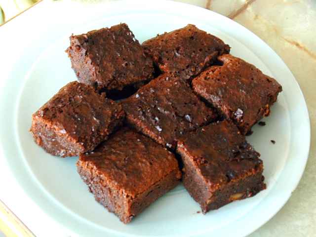 ピール入りブラウニー