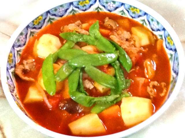 トマト味の簡単シチュー