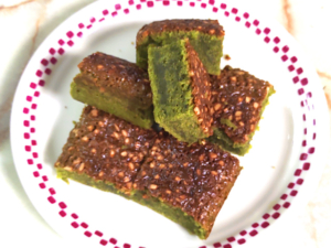 抹茶たっぷりのしっとりブラウニー