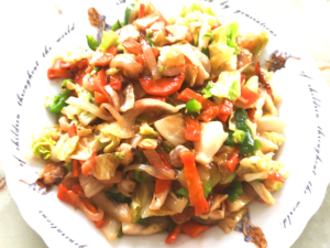 冷凍シーフードミックスで！キャベツと五宝菜