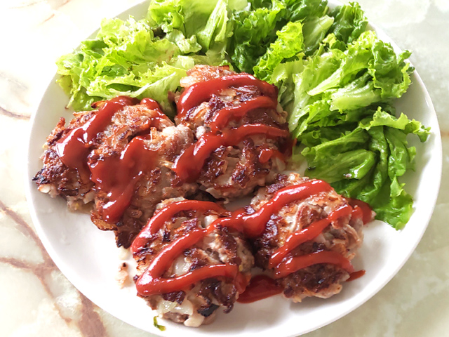 豚こまのあらびきハンバーグ