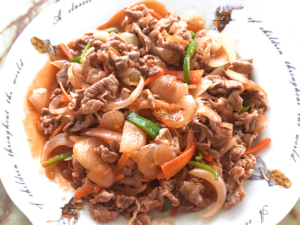 豚こまと野菜のナポリタン風