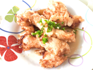 とり天のねぎ乗せ＆めんつゆがけ