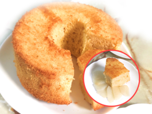 シンプルな梨のシフォンケーキ