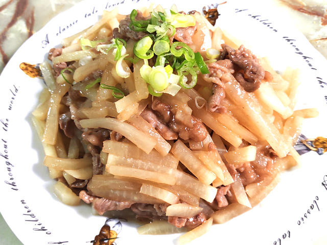 大根と豚こまの生姜炒め煮