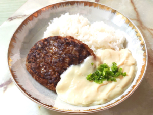 冷凍で!ハンバーグのクリームソース添えセット