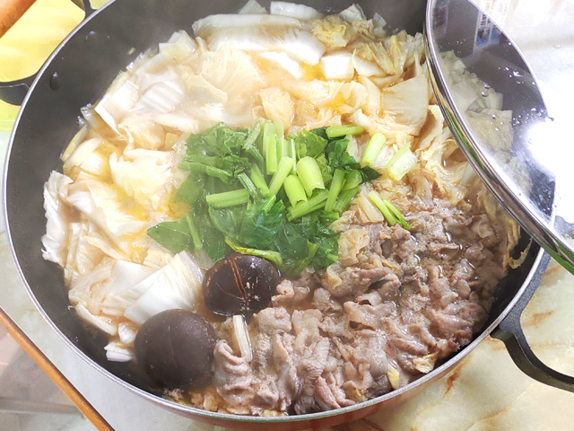 豚こまと白菜のバター醤油鍋