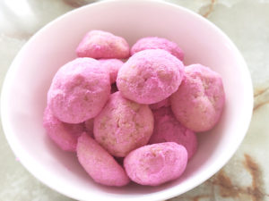 ラズベリーのピンクスノーボール
