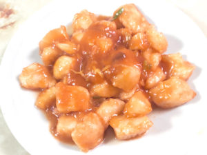 冷凍のカットイカで！イカのチリソース仕立て