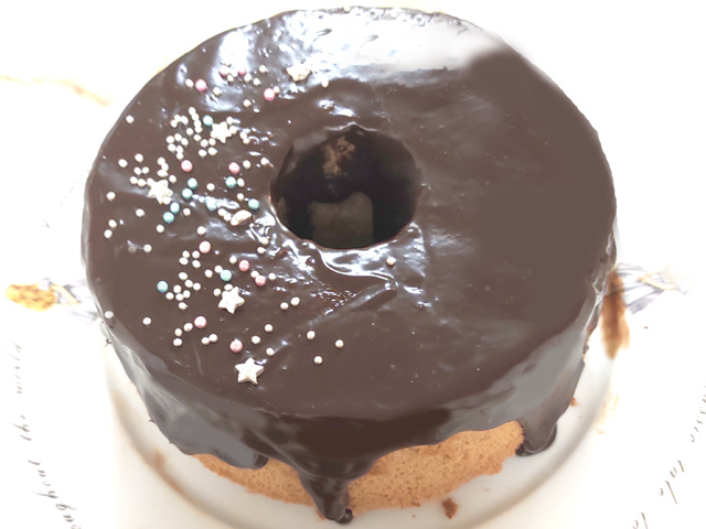 バレンタインに！たっぷりチョコがけシフォン