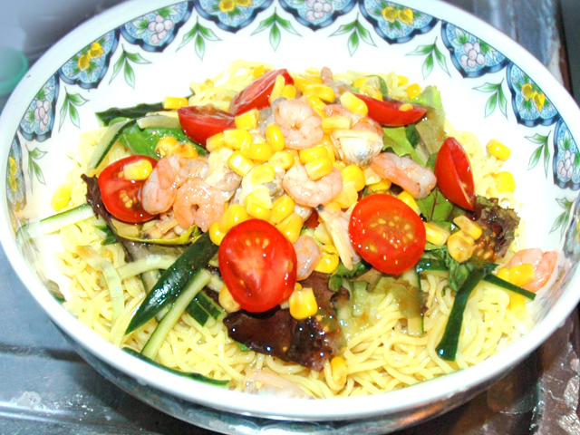 ゆずポン酢のラーメンサラダ