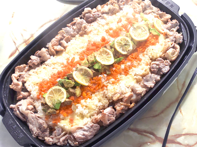 ホットプレートで！豚こまでペッパーランチ風