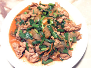 時短で！ニラ入りの豚キムチ風炒め