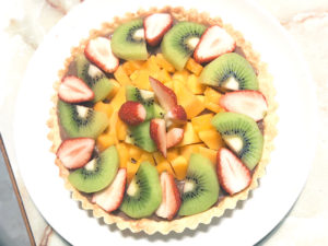 フルーツたっぷり！ココアカスタードのタルト