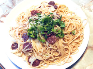 生クリームを消費！粒マスタードのクリームパスタ