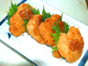 冷凍チキンカツをアレンジ！梅しそカツ