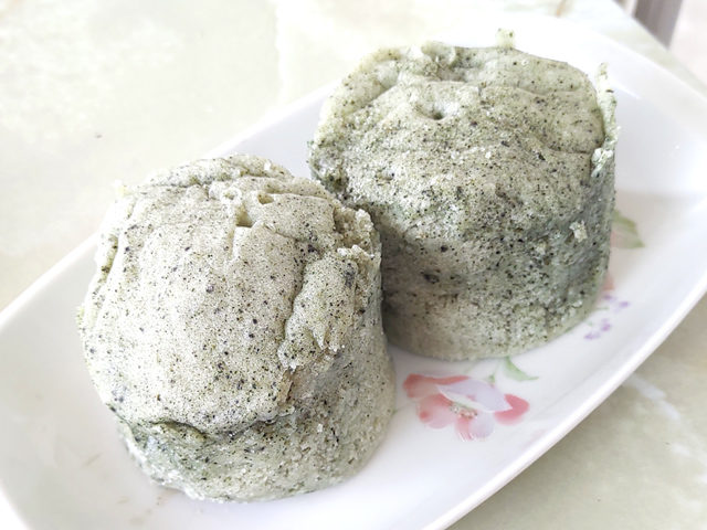 グルテンフリー！蓬と米粉のレンジで作る蒸しパン