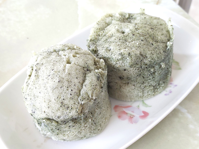 グルテンフリー！蓬と米粉のレンジで作る蒸しパン