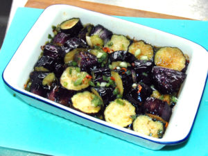 ユーリンチイ風？揚げ茄子の香味ソース漬け