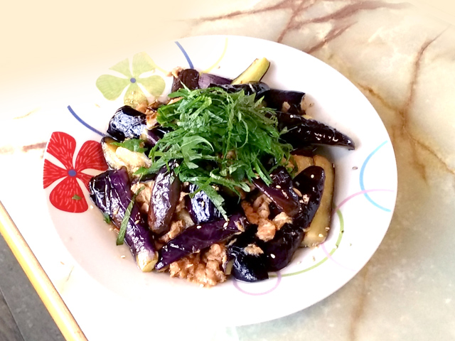 ツナとナスで時短料理！茄子のシーチキン和え