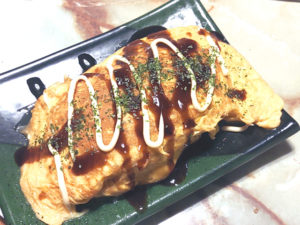 チーズ入り！フライパンで作るとん平焼き風
