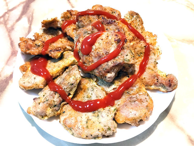 青のりを効かせて！豚ひれ肉の青のりピカタ