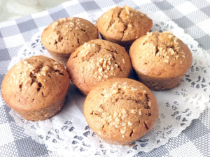 100均の型で！グルテンフリーの米粉モカマフィン