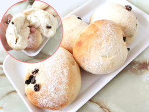 手ごねで作る！レーズン入りのふかふかミルクパン