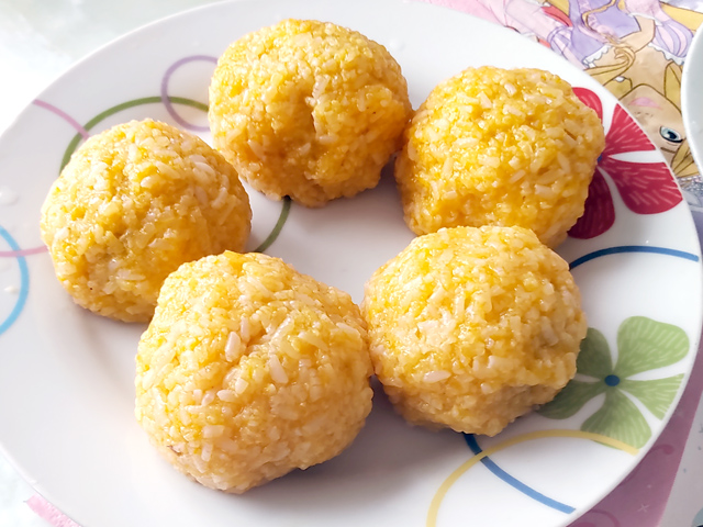 春分の日に！炊飯器で作る！南瓜たっぷりぼたもち