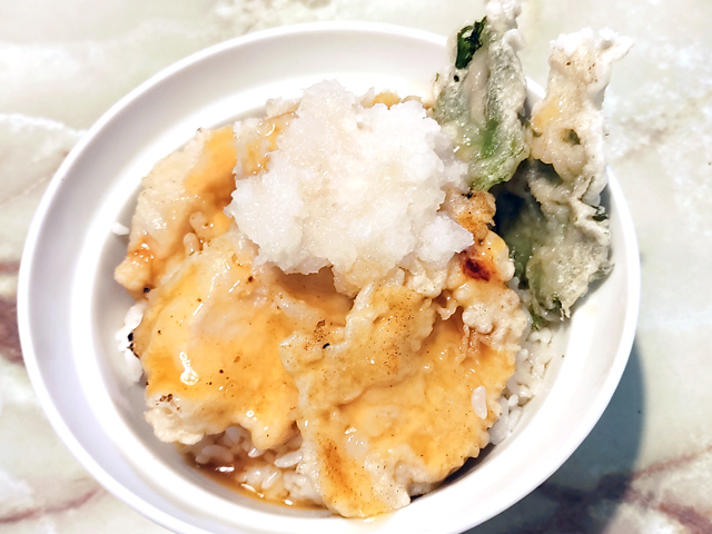 鶏むね肉で！さっぱり系おろし鶏天丼