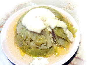 耐熱ボールで！キャベツとひき肉のドーム重ね蒸し