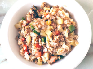 野菜たっぷり！ひき肉入りのドライカレー