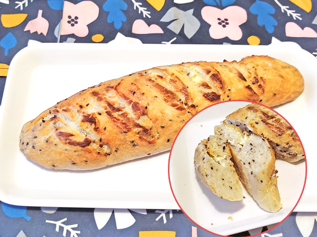 ベイクオフアレンジ！ごまとクリチのバゲット