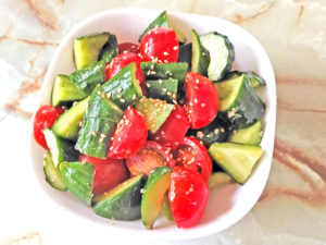 時短!きゅうりとミニトマトの中華風和え物