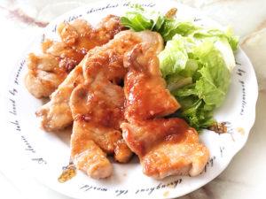 アレンジ！豚ロースの生姜焼き風トンテキ