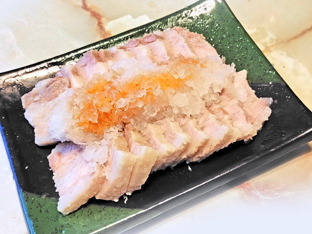 レンジで！豚バラブロックのおろし乗せチャーシュー